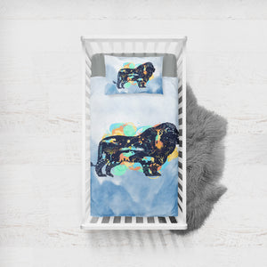 Lion - Watercolor Pastel Animal Theme SWCC3931 Crib Bedding, Crib Fitted Sheet, Crib Blanket