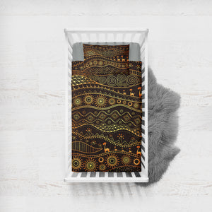 Golden Ancient Aztec Animal  SWCC4116 Crib Bedding, Crib Fitted Sheet, Crib Blanket