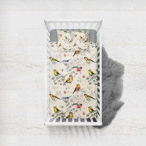 Tiny Colorful Birds SWCC4444 Crib Bedding, Crib Fitted Sheet, Crib Blanket