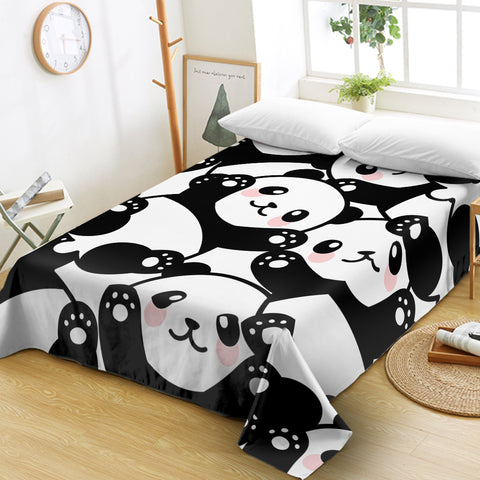 Image of Panda Pattern SWCD0003 Flat Sheet