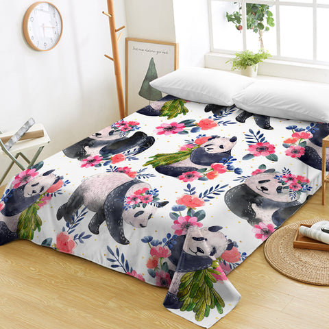 Image of Cute Panda SWCD0059 Flat Sheet