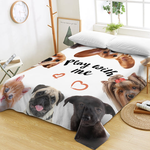 Image of Play With Me Pups SWCD0483 Flat Sheet