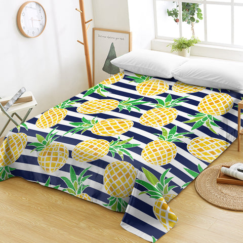 Image of Stripe Pineapples SWCD0510 Flat Sheet