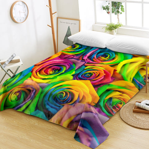 Image of Multicolored Roses SWCD0627 Flat Sheet