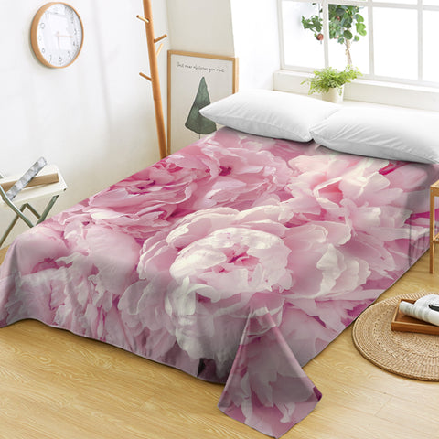 Image of 3D Pink Flowers SWCD0636 Flat Sheet