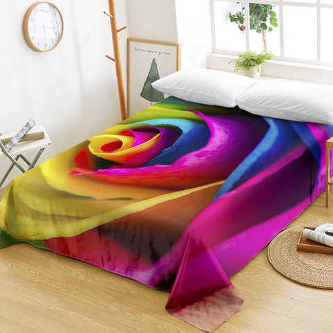 Image of Multicolored Rose SWCD0652 Flat Sheet