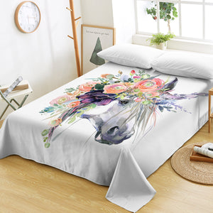Floral Unicorn SWCD0662 Flat Sheet