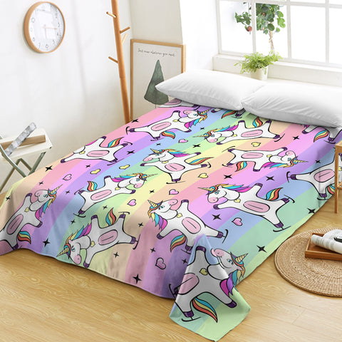 Image of Rainbow Unicorn SWCD0756 Flat Sheet