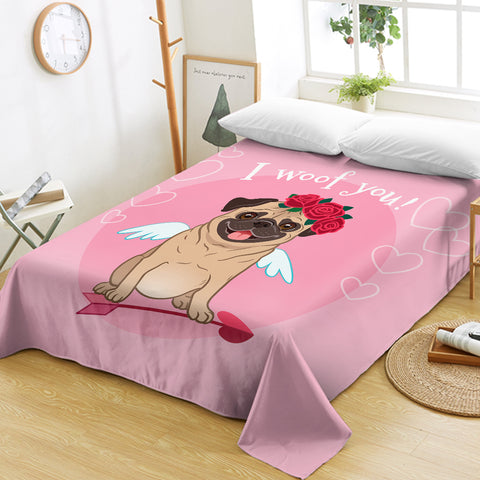 Image of I Woof You SWCD0760 Flat Sheet