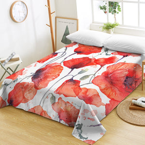 Red Poppies SWCD0849 Flat Sheet