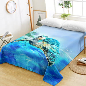 Turquoise Turtle SWCD0875 Flat Sheet