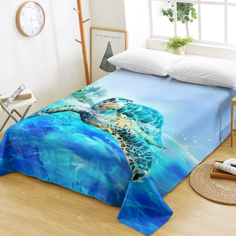 Image of Turquoise Turtle SWCD0875 Flat Sheet