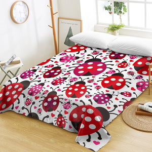 Red Ladybugs SWCD1185 Flat Sheet