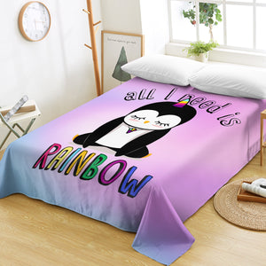 Rainbow Penguin SWCD1299 Flat Sheet