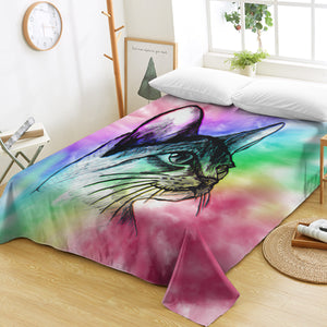 Kitty Sketch SWCD1386 Flat Sheet