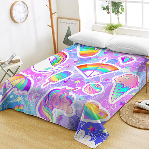 Image of Rainbow Themed SWCD1555 Flat Sheet