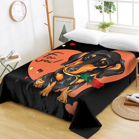 Image of Love Dachshund SWCD1562 Flat Sheet