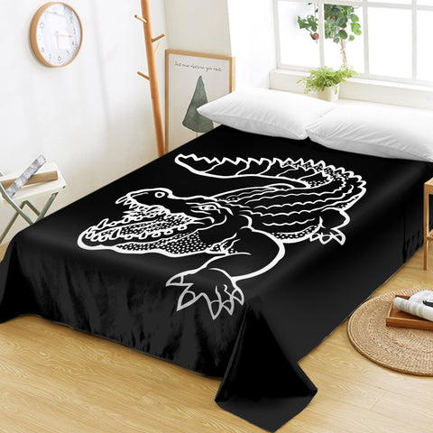Image of Crocodile Sketch SWCD3382 Flat Sheet