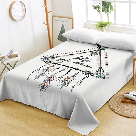 Image of Follow Your Dream Triangle Dreamcatcher SWCD3462 Flat Sheet