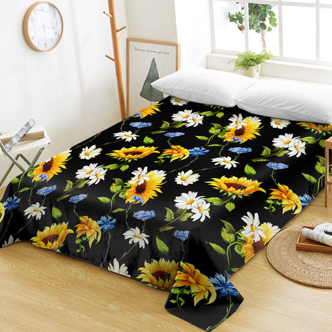 Image of Sunflower & Daisy SWCD3467 Flat Sheet