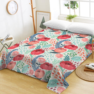 Red & Pink Tulips SWCD3486 Flat Sheet