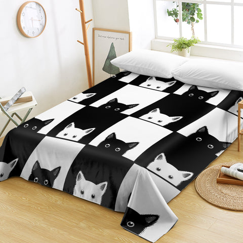 Image of Cats Checkerboard SWCD3488 Flat Sheet