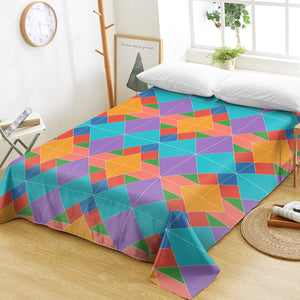 Colorful Triangles in Rhombus SWCD3490 Flat Sheet