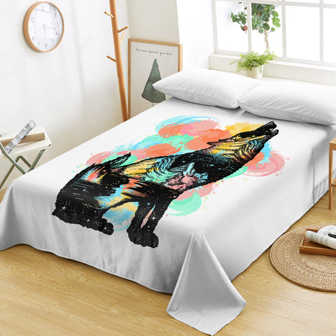 Image of Colorful Spray Wolf SWCD3584 Flat Sheet