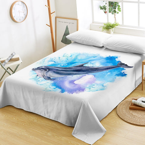 Image of Blue Spray Dolphin SWCD3596 Flat Sheet