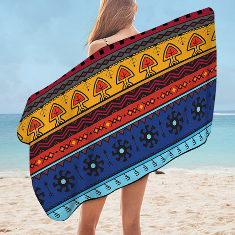 Image of Color Aztec Stripes  SWYJ4228 Bath Towel