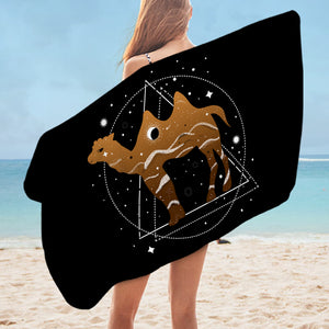 Brown Camel Triangle Zodiac SWYJ4239 Bath Towel