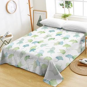 Shade of Green Pastel Palm Leaves SWCD5165 Flat Sheet