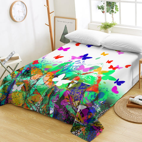Image of Colorful Butterflies SWCD5183 Flat Sheet