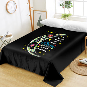 I Love You To The Moon And Back  SWCD5459 Flat Sheet