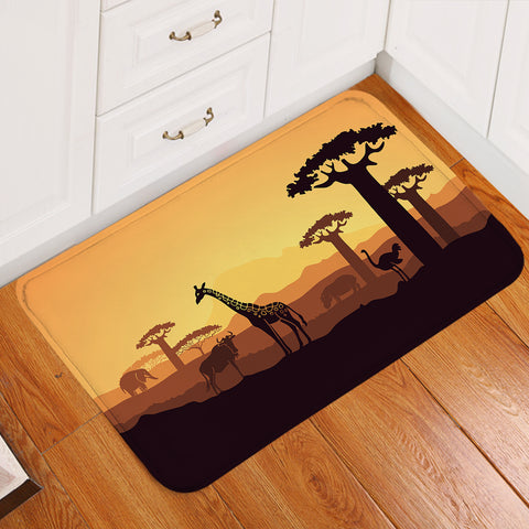 Image of Giraffe & The Tree SWDD3305 Door Mat