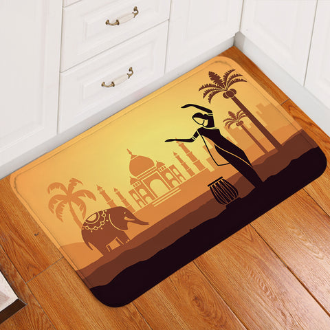 Image of Elephant With The Girl SWDD3306 Door Mat