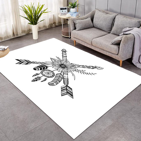 Image of Black Dream Catcher SWDD3350 Rug