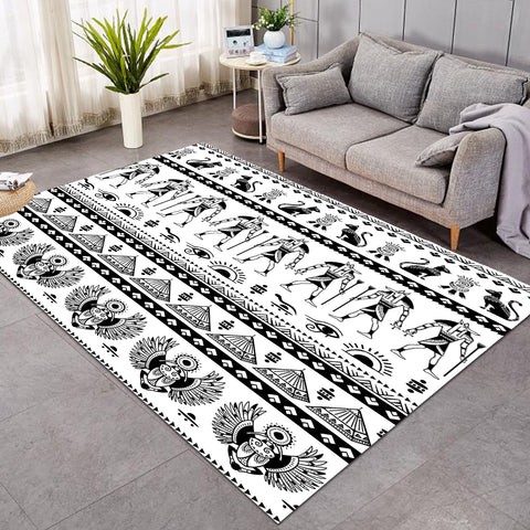 Image of Black Ancient Pattern SWDD3359 Rug