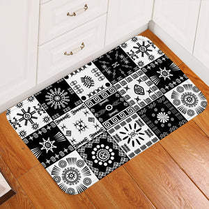 Black & White Square SWDD3361 Door Mat