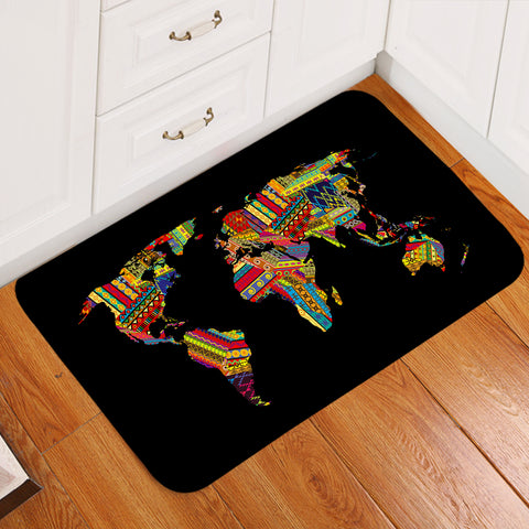 Image of World Map SWDD3370 Door Mat