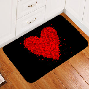 Red Big Heart SWDD3377 Door Mat