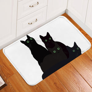 Black Family Cat SWDD3379 Door Mat