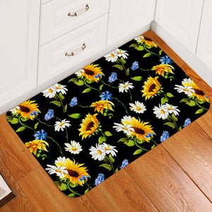 Black Sun Flower SWDD3467 Door Mat