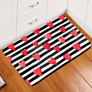 Red Tiny Heart SWDD3468 Door Mat