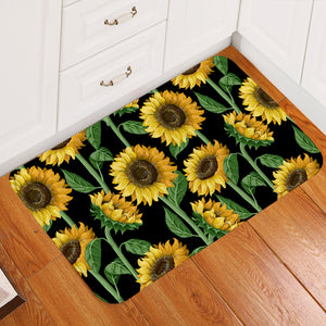 Black Sun Flower SWDD3472 Door Mat