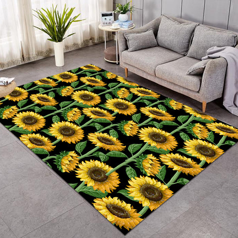 Image of Black Sunflower SWDD3372 Rug