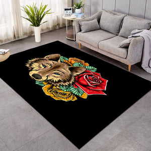 Dog and Flowers SWDD3383 Rug