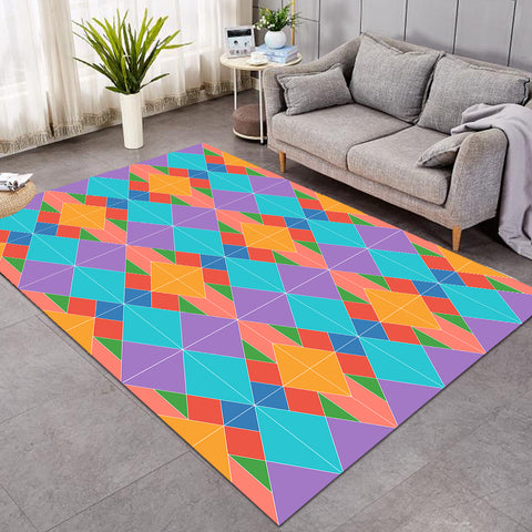 Image of Colorful Square SWDD3390 Rug