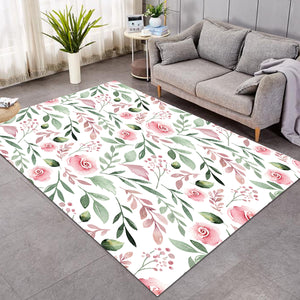 Pink Rose Monogram SWDD3588 Rug