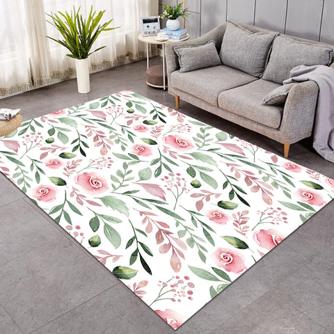 Image of Pink Rose Monogram SWDD3588 Rug